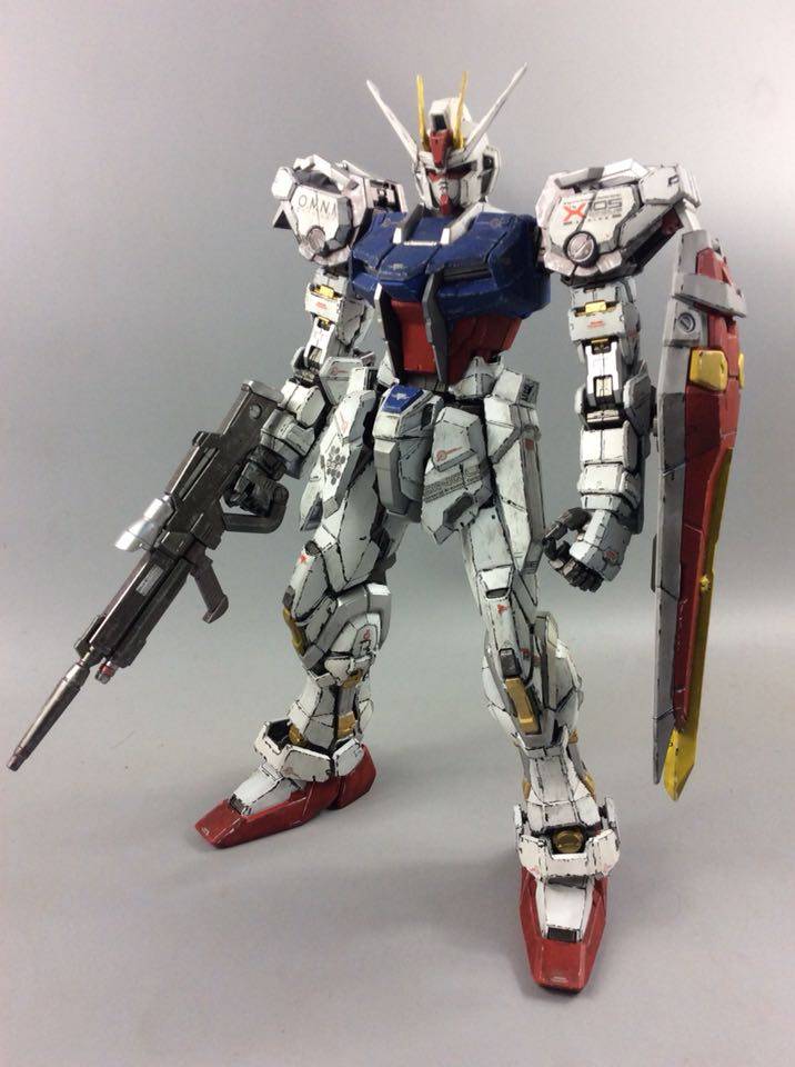 万代pg高达 全装强袭 空中霸王 成品 旧化掉漆代工模型男生礼物