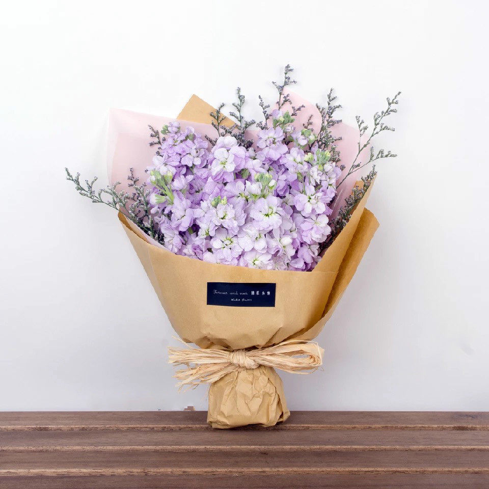 教师节ins风简简约紫罗兰毕业毕业生生日花束礼盒鲜花速递同城