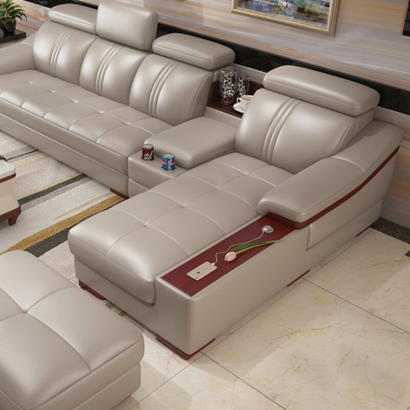 沙发优品品杰卓头层牛皮真皮沙发简约现代客厅大户皮艺沙发