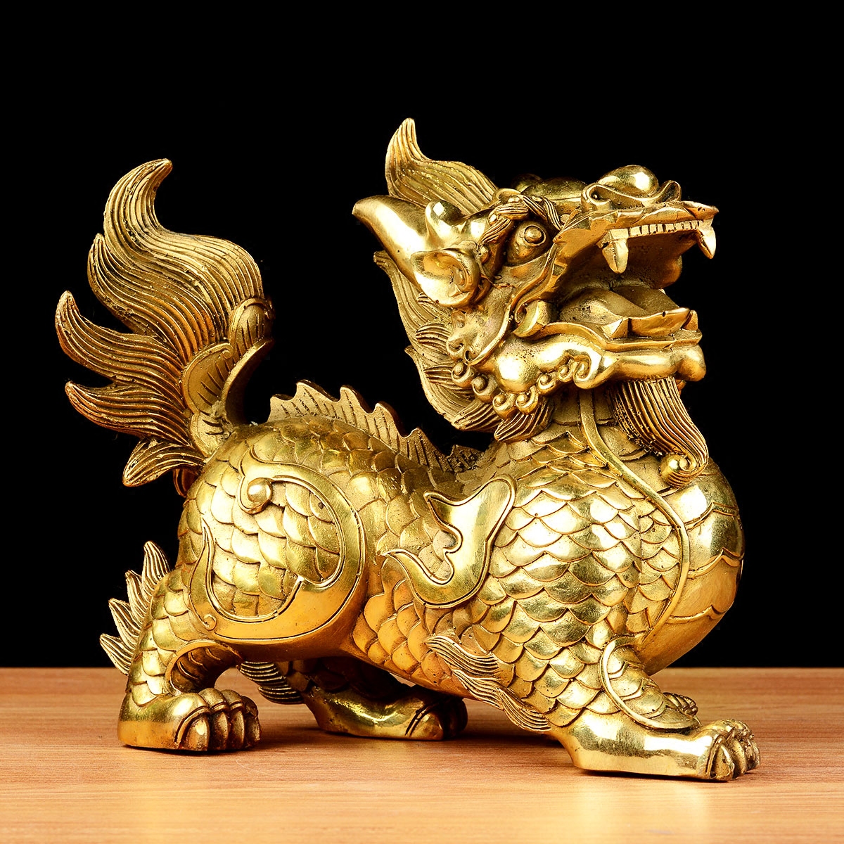 麒麟摆件风水阁一对全铜家居办公室装饰装饰工艺工艺品摆件