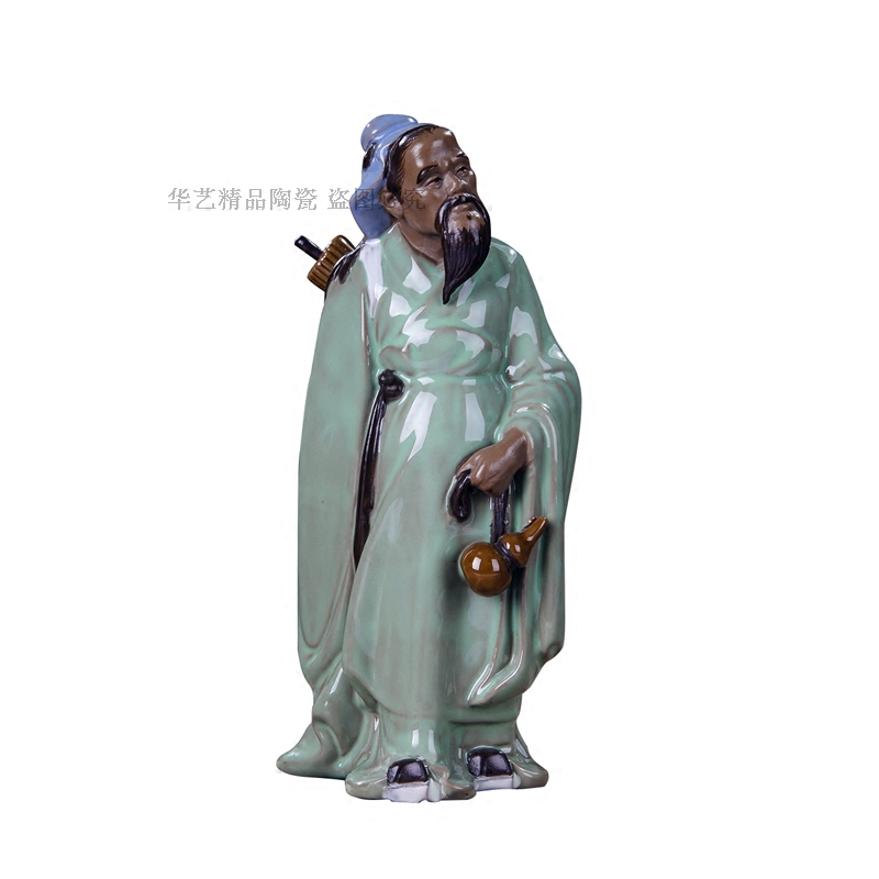 石湾公仔中医华佗陶瓷人物中式医院药房诊所摆件摆件