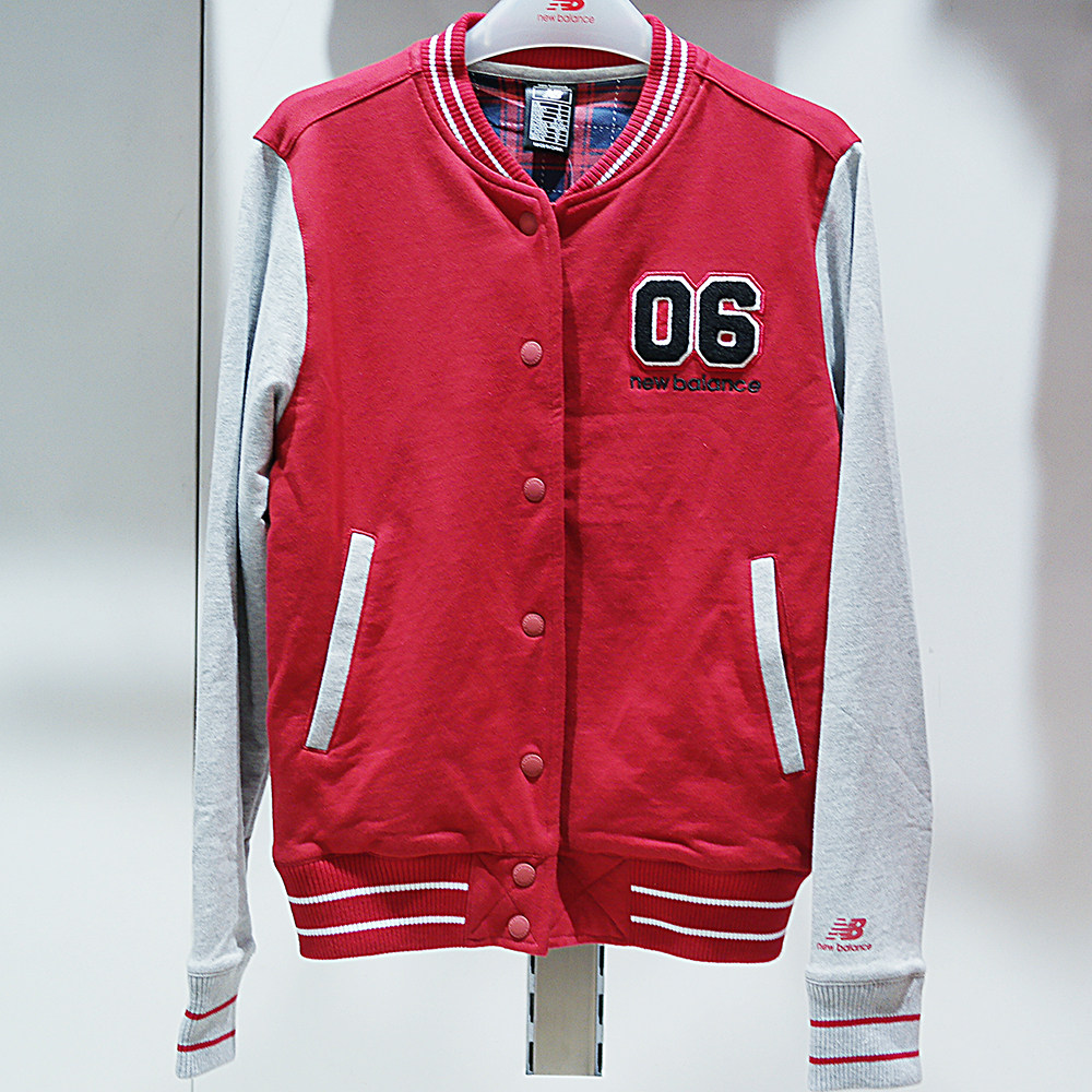 正品newbalance2015秋季女款运动衫休闲服棒球外套上衣awj53644棒球服