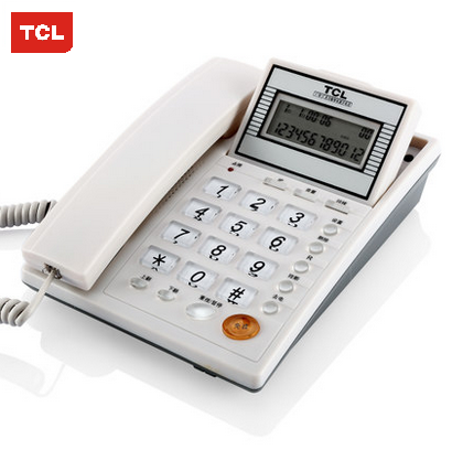 tcl37电话机来电显示免电池酒店办公家用固定老人电话座机免提