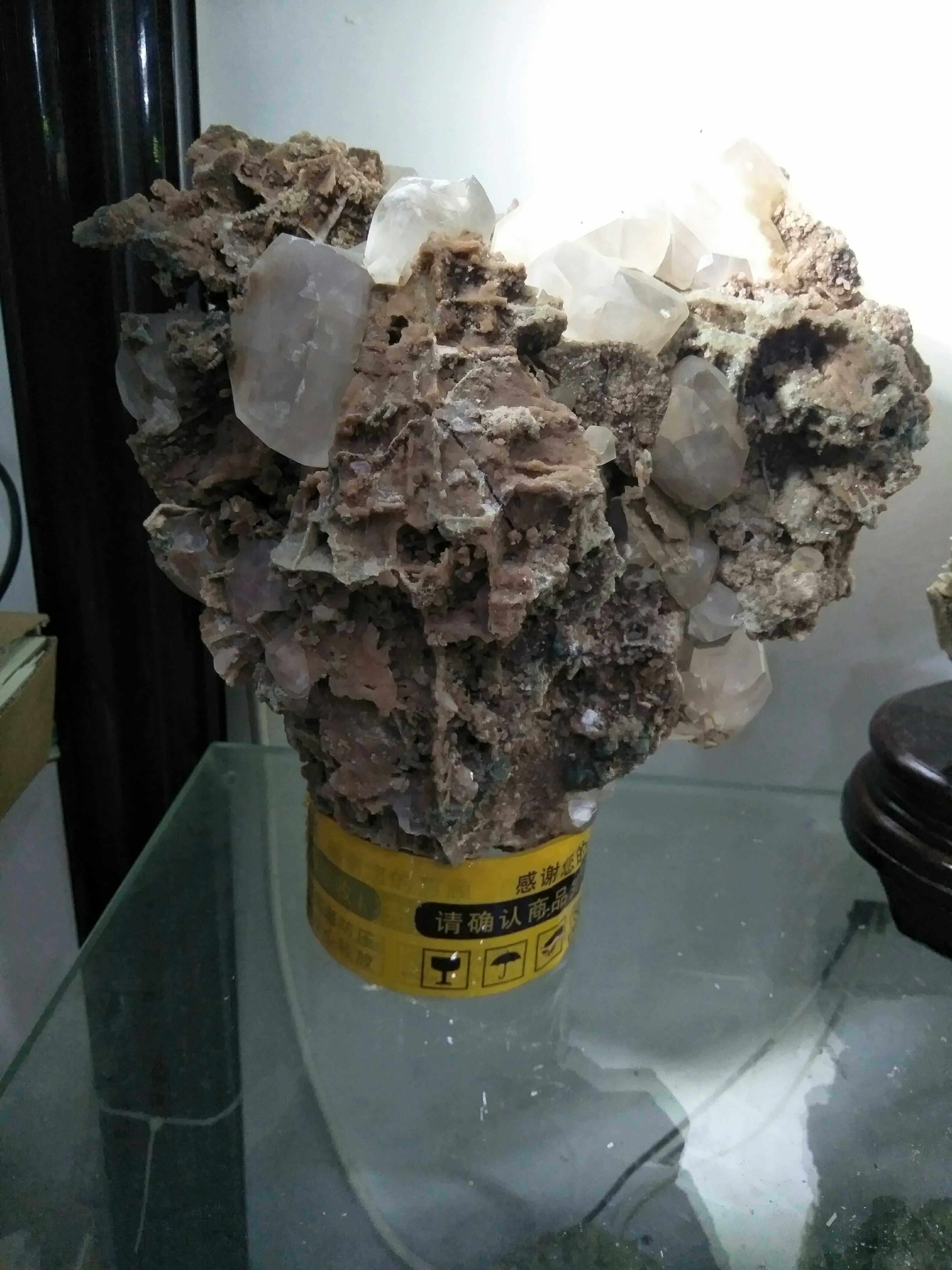 奕彤珠宝闪锌矿方解共生矿物晶体教学标本奇石摆件