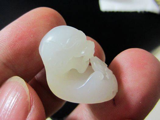 玉铭吊坠手链挂件貔貅兽首威武皮籽玉带白玉带手饰