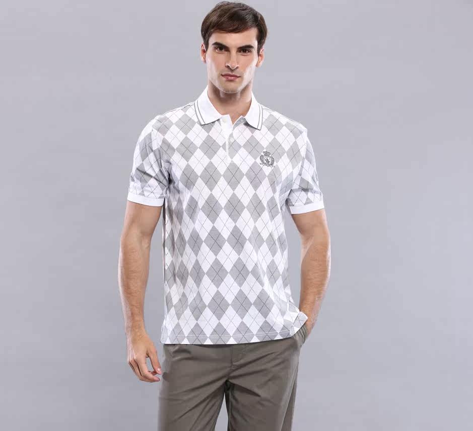 圣大保罗品质男装polo棉制短袖休闲宽松大码恤男t恤