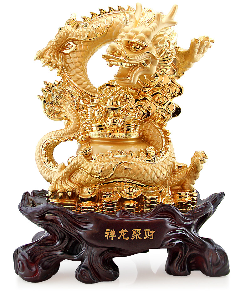 招财工艺品开业礼物乔迁龙乔迁生肖办公室装饰工艺装饰摆件