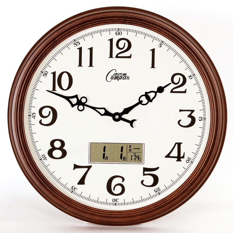 康巴丝挂钟静音钟表简约大气客厅时钟欧式家用挂钟