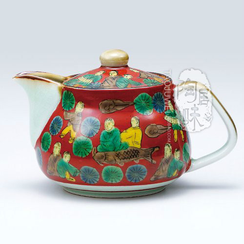 日本原装进口九谷烧正品木米日式茶壶茶道功夫茶具泡茶壶茶杯