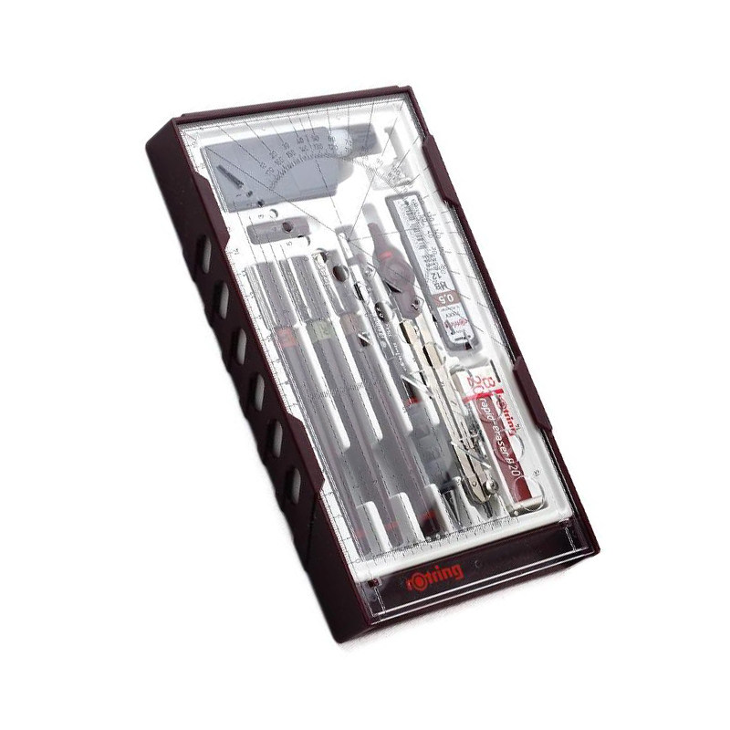 德国rotring红环原装针管笔墨型绘图圆规硕士套装针管笔