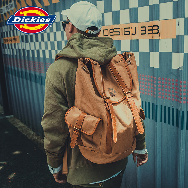 dickies官方 韩版大容量撞色双肩包173g90ec05br00