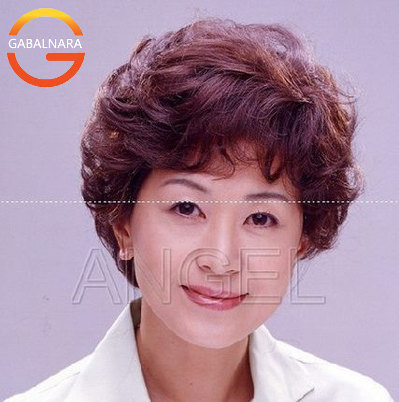 蓬松时尚发型女士中老年假发妈妈真人jiafa新款整顶日常整顶假发