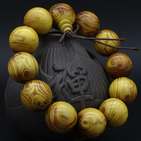 黄金非洲柚木念珠女款男女文玩手链佛珠黄金木手链