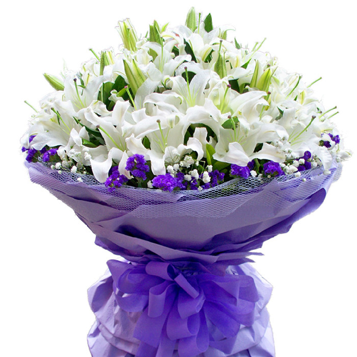 99朵香水百合花束生日上海北京广州深圳鲜花速递南京鲜花速递(同城)