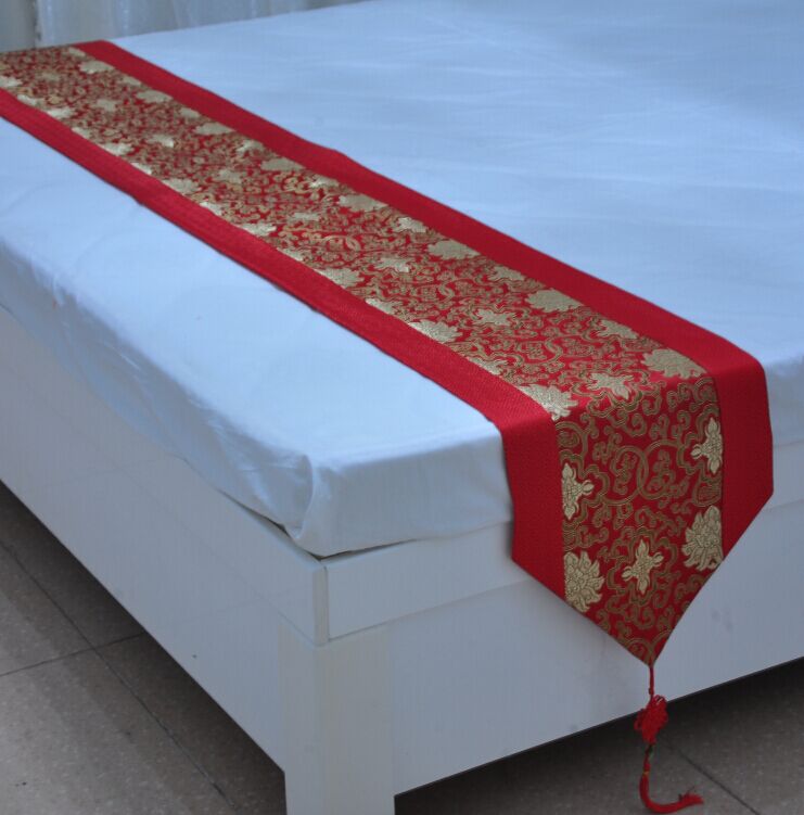 床旗酒店包邮婚庆桌旗酒会桌布婚房美容宾馆桌旗