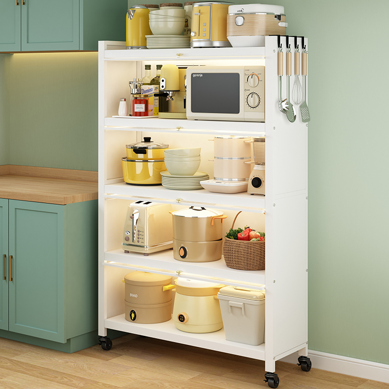 厨房置物架家用电器微波炉多层多功能置物柜可移动大容量储物架子
