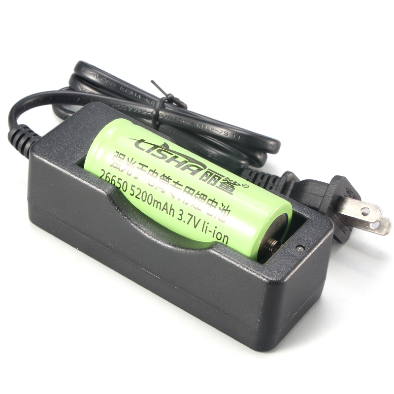 强光手电18650单槽锂电池充电器3.7v快速充满自停头戴式头灯26650