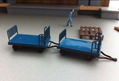 场景ho火车模型建筑沙盘配置车站必配行李火车模型