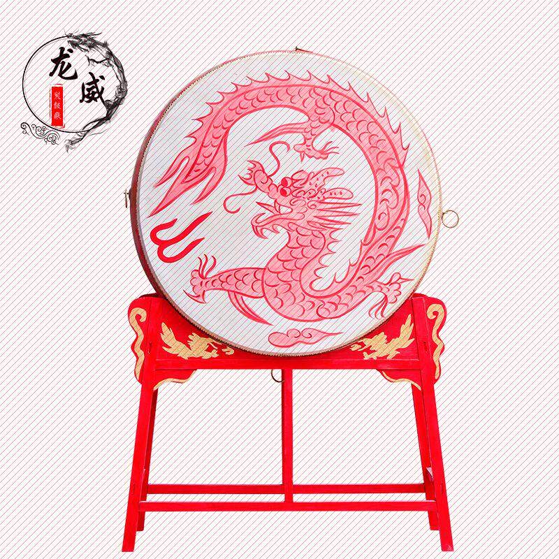 立式大鼓牛皮鼓龙战鼓堂鼓中国红鼓堂鼓