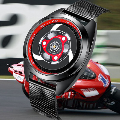 4代杜卡迪旋转式手表 杜卡迪透明离合器手表 防水网红触屏表