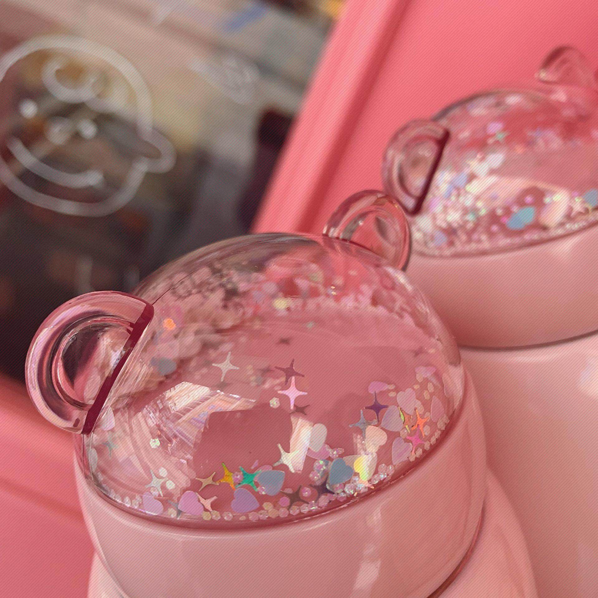 粉色水杯少女韩国学生可爱ins猪猪保温杯