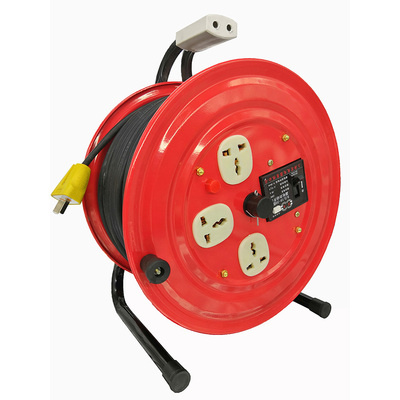 电缆线盘线轴红色米拖线缆盘卷盘拖板盘绕工具接线板