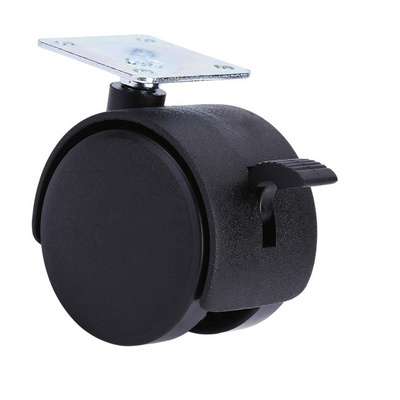 4只1.5寸家具轮转椅轮子万向轮电脑桌轮办公柜子滑轮滚轮塑料脚轮