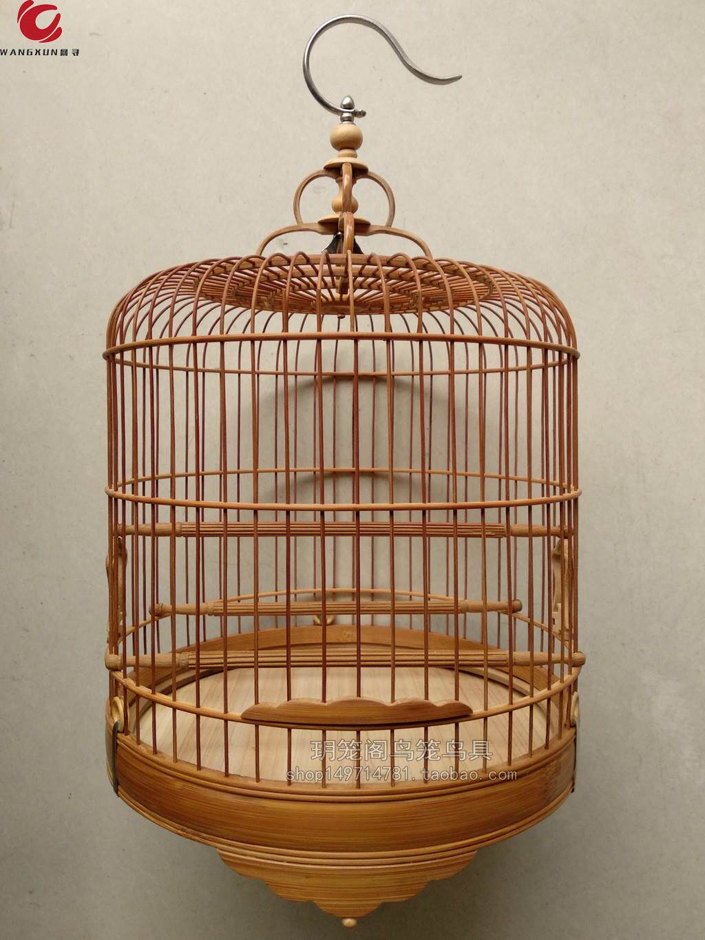 广笼支竹制鸟笼黑白金青清远五绣鸟笼