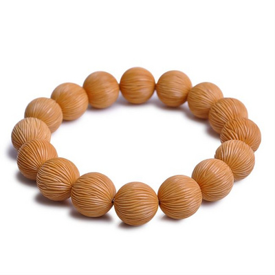 猴头金丝核桃野生小手串正圆姜黄皮黄皮手工雕刻佛珠