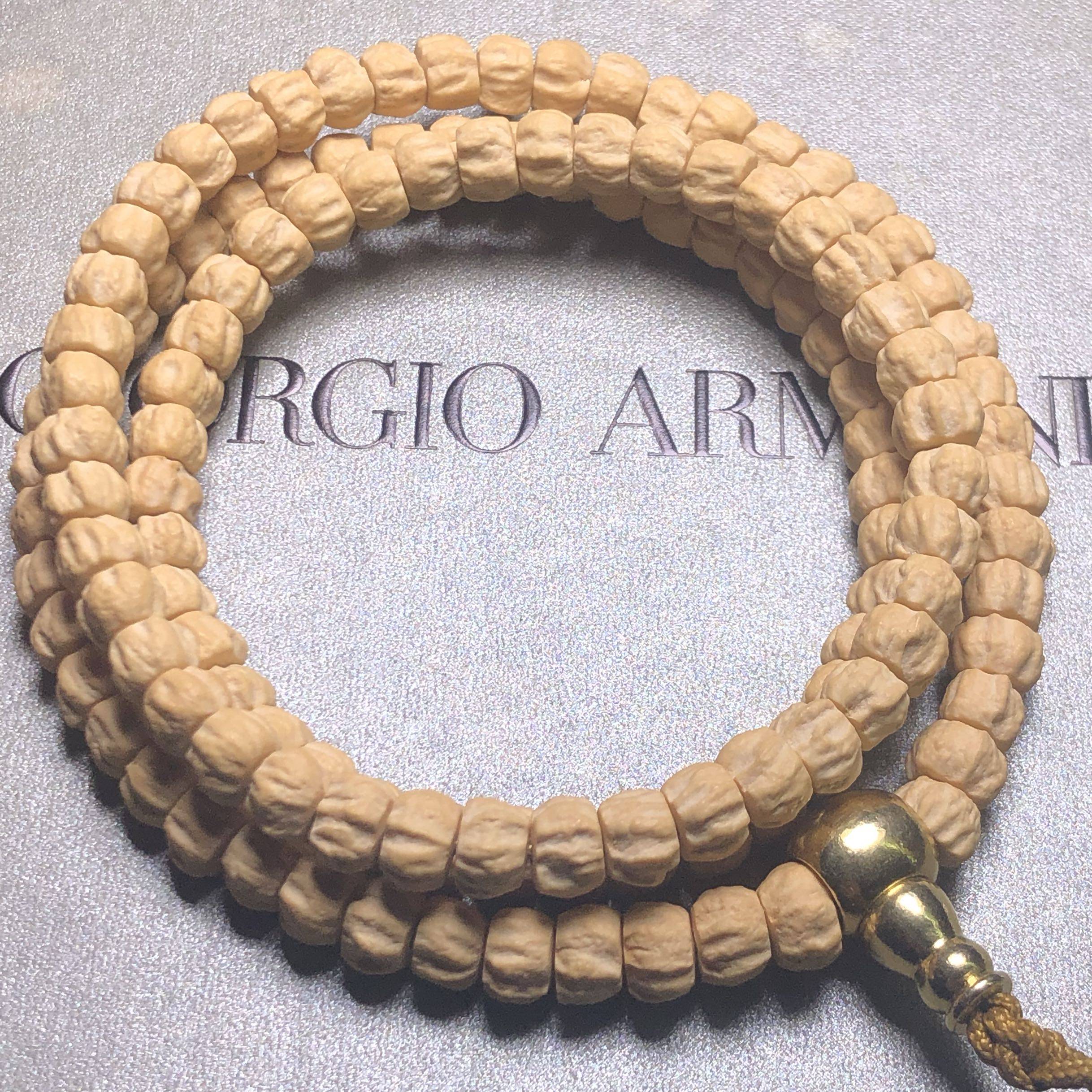 匠心热振寺柏香籽菩提手百香108颗佛珠手链情侣佛珠