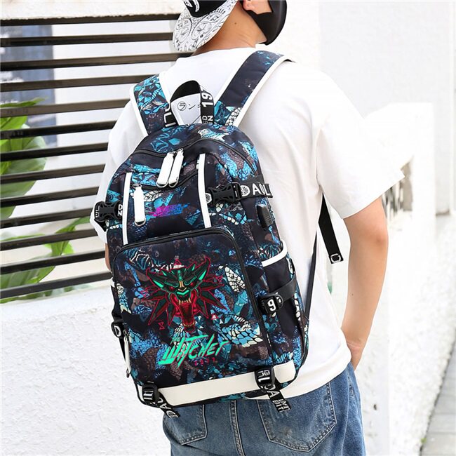 赛博朋克2077双肩包男女动漫游戏周边背包高初中小学生双肩背包