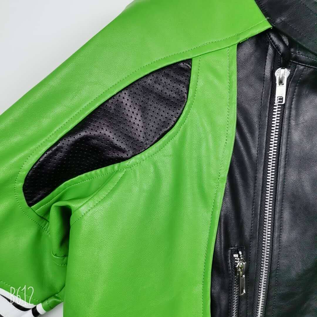 我喜欢绿色加棉皮衣夹克机车外套冬装衣服你顾短外套