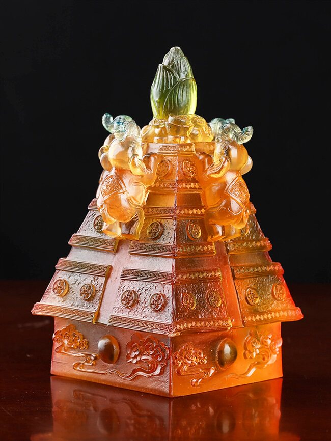 2021牛年财象高升琉璃摆件家居招财开运吉祥物摆件