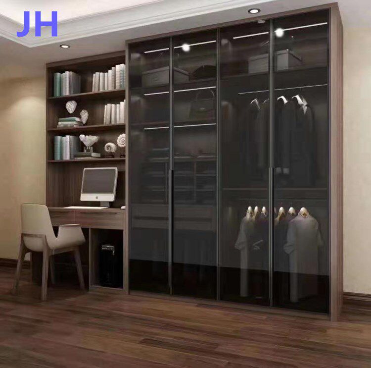 玻璃门天地铰链半圆圆弧极简拉丝金色古铜色玻璃铰链