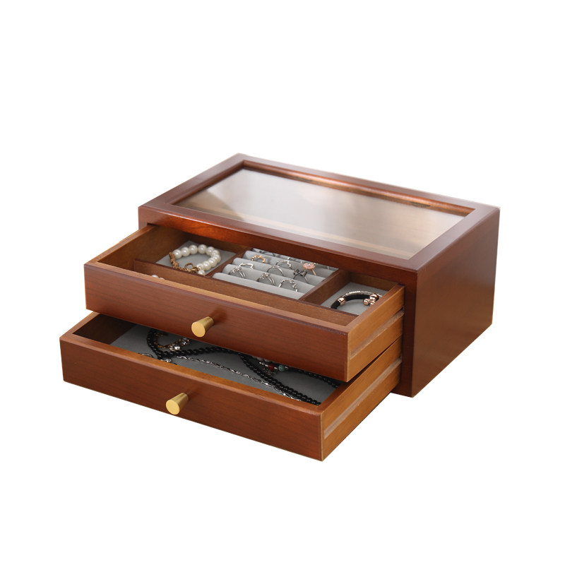 金银首饰收纳耳钉耳环戒指饰品简约首饰盒