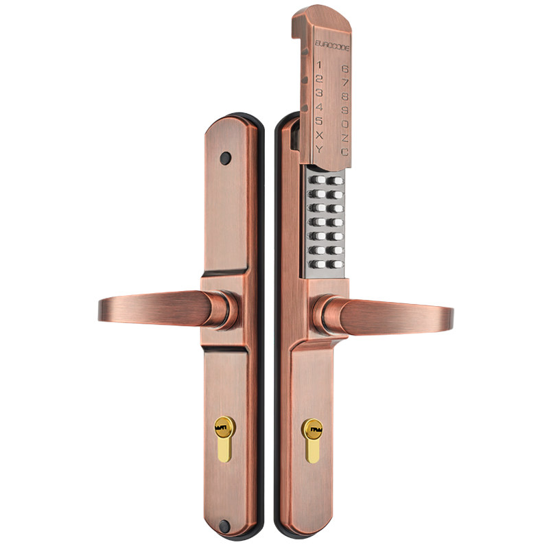 门锁铁艺双面机械机械密码密码锁庭院院门铝艺门镂空机械门锁