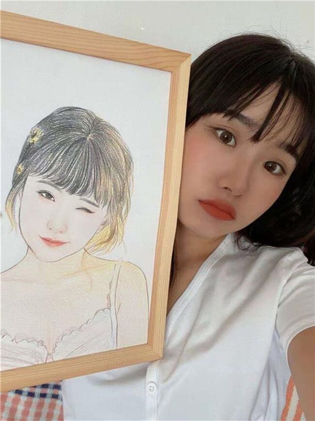 素描手绘画像彩铅画定制人物画代画头像肖像自画像手绘真人漫画