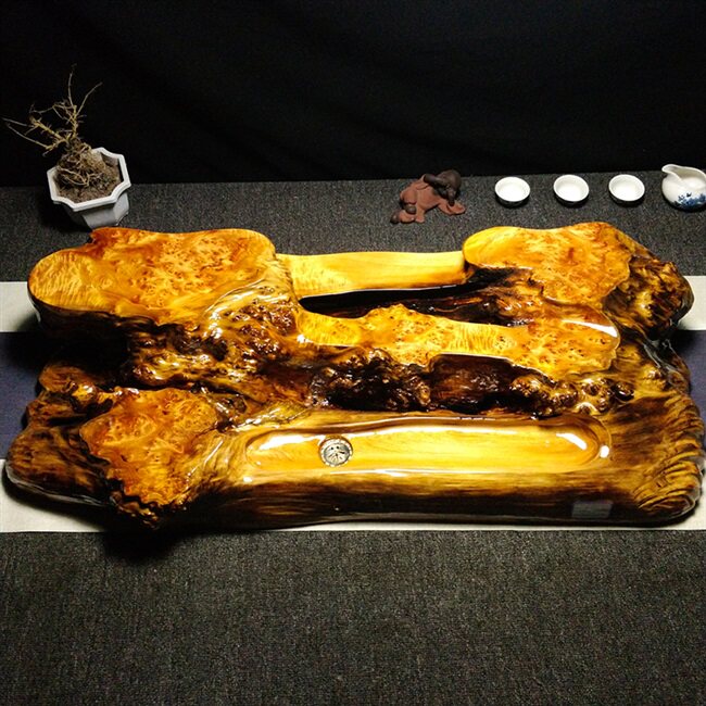 cl根雕原木天然整块香柏茶盘实木树根茶海茶盘