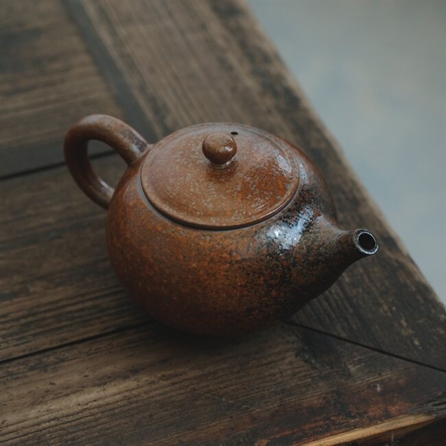 紫砂壶器具茶壶包邮窑变釉水仿柴烧落灰手把单壶茶壶