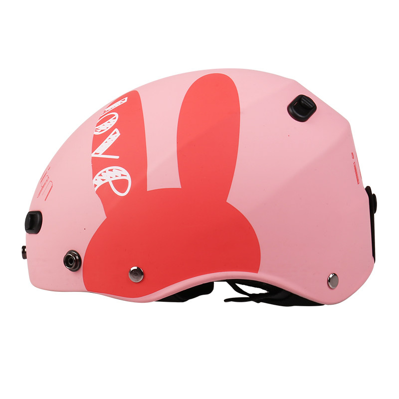 var兔子耳朵电动摩托车头盔四季通用女士可爱电动车头盔