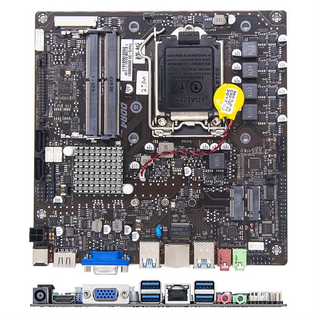 英特尔台式机lga1200十代主机h410itx迷你主板电脑一体机主板
