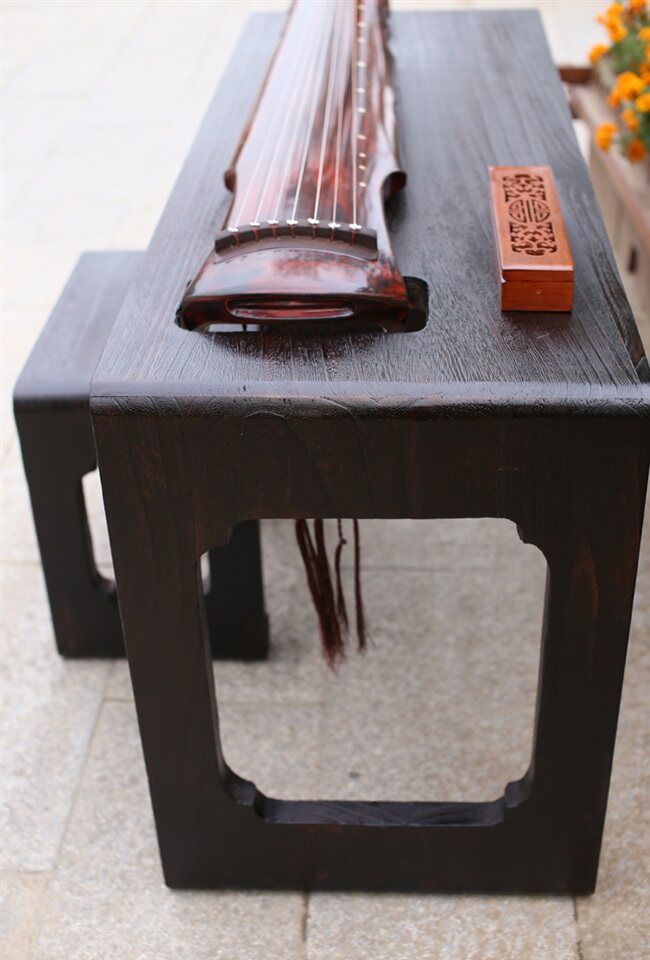 古琴桌凳嵌入式榫卯结构共鸣国学茶艺盖板古琴