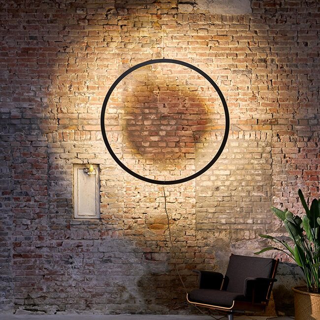 壁灯设计师工业北欧大型墙灯极简led环形壁挂壁灯