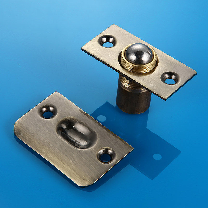 碰珠古铜隐形木门纯铜铜门ktv专用锁青门顶珠碰珠