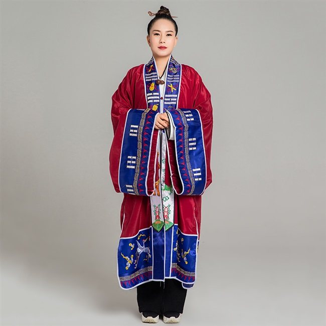 武农太极道教服装法师道士戏袍高丝太极服