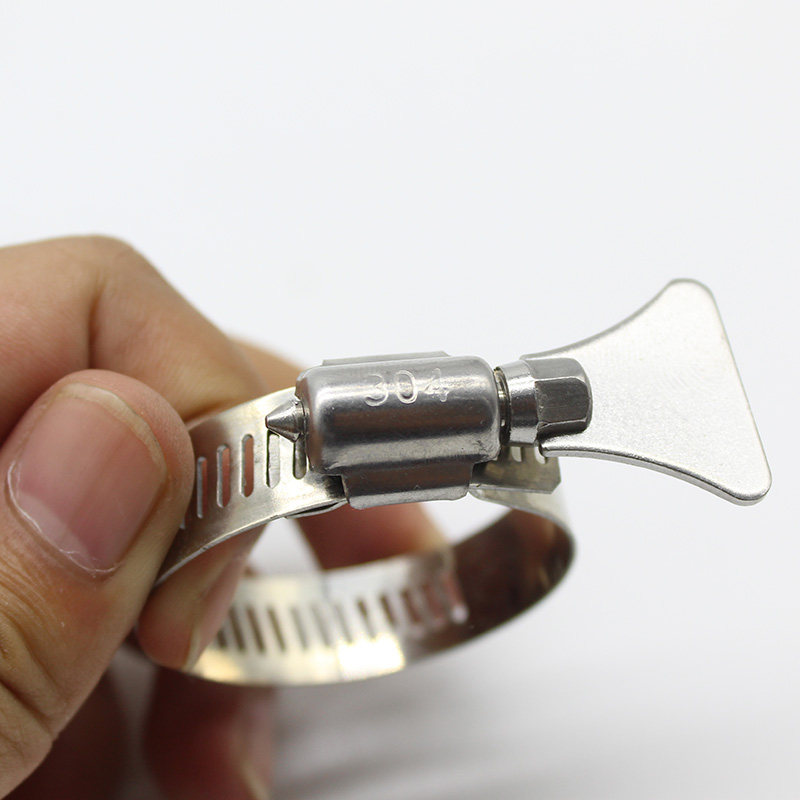 不锈不锈钢钢带手柄式喉箍手拧抱箍卡水管气管管夹