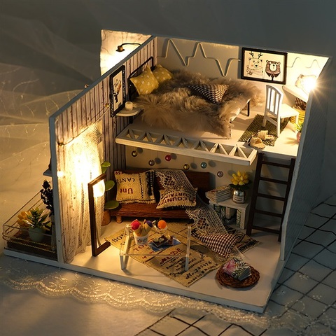 diy女生生日礼物女的咖啡吧手工制作小屋星星创意玩具拼装模型.