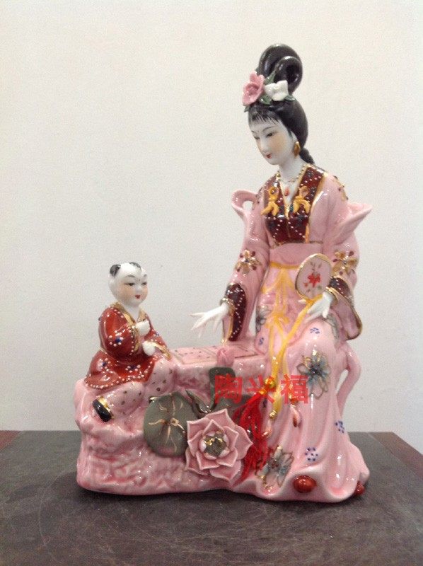 高档七仙女工艺塑像七仙仙姑神像佛像供奉14寸摆件