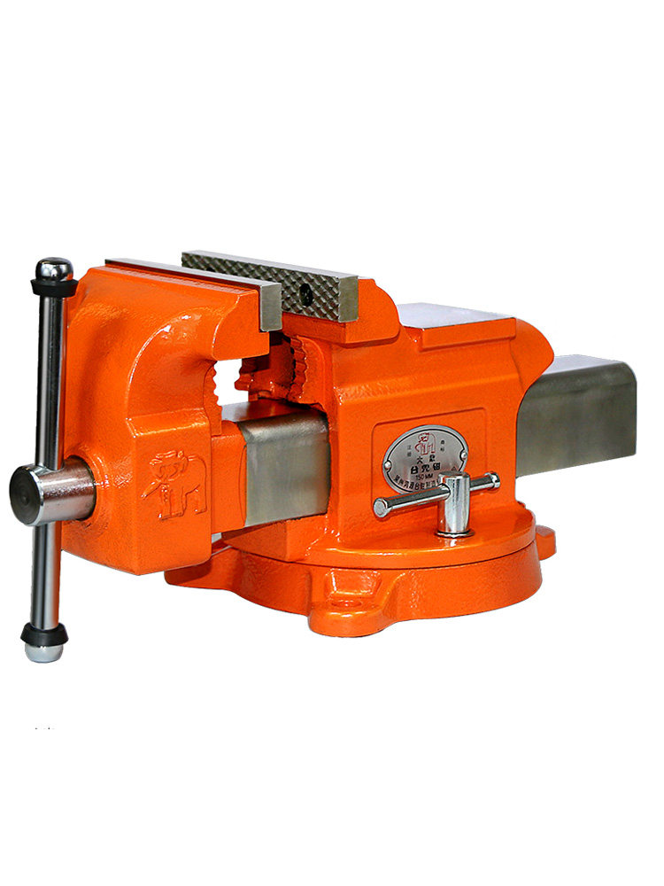 重型钢制虎钳多功能工业级球平口钳槽钢精密万向台虎钳