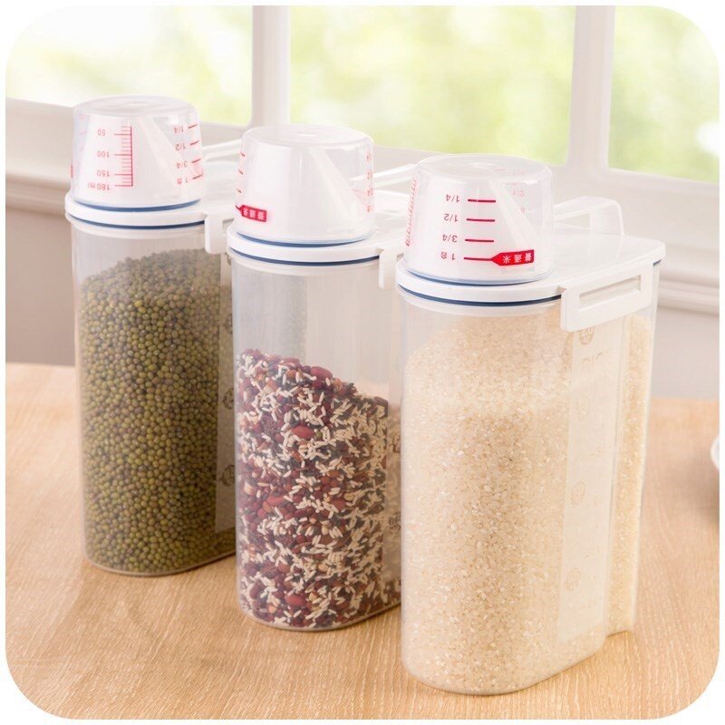 包邮米仓米满福塑料米桶储米箱防虫米面粉2kg密封米桶